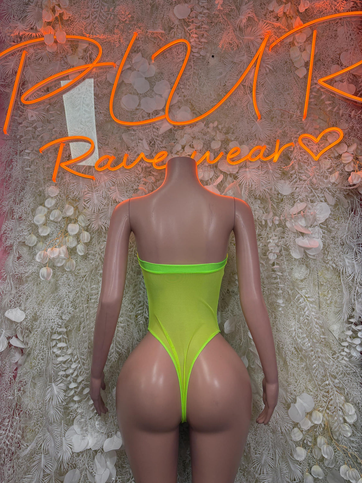 Bottlegirl Bodysuit Neon Green Exotic Dancewear for Performers, Raves, & Festival Clothing - image 2
