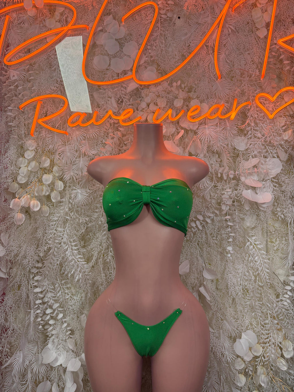 Festival Bikini Green Two Piece Set Ravewear – Dancewear Outfit