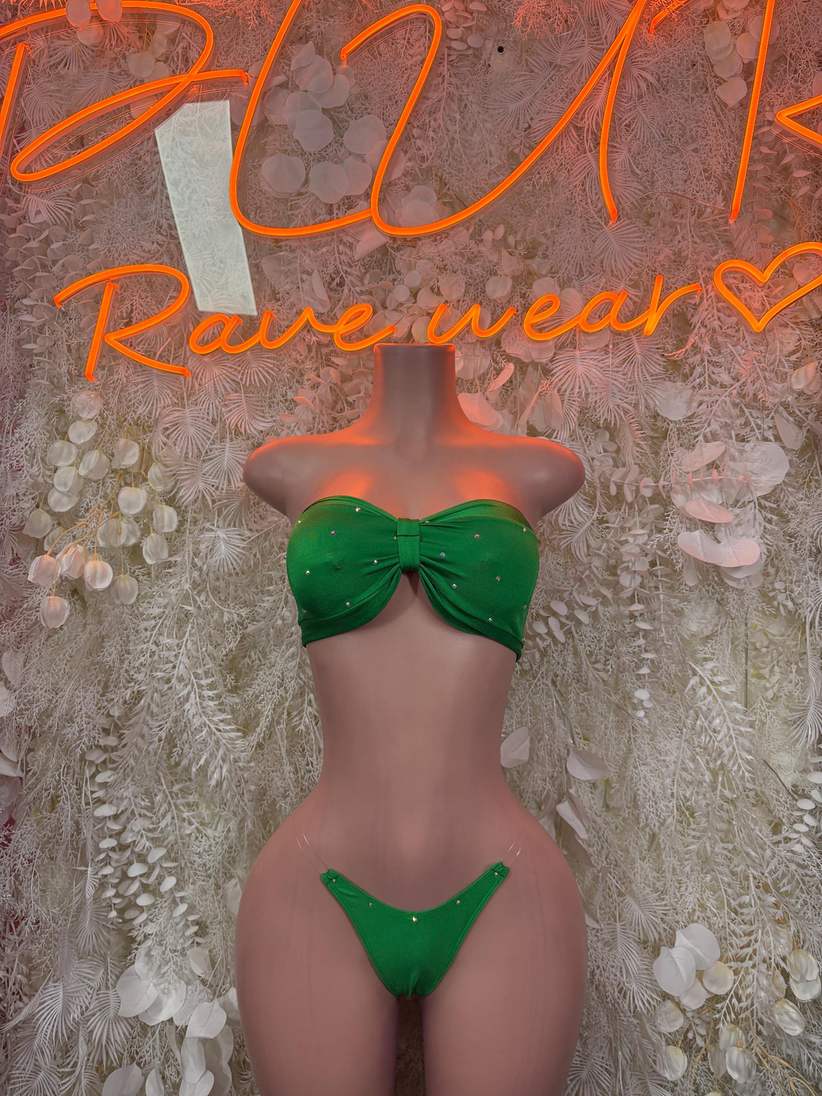 Festival Bikini Green Two Piece Set Ravewear – Dancewear Outfit