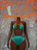 Bikini Multicolor Two-Piece – Summer Festival & Rave Wear Exotic Dancewear