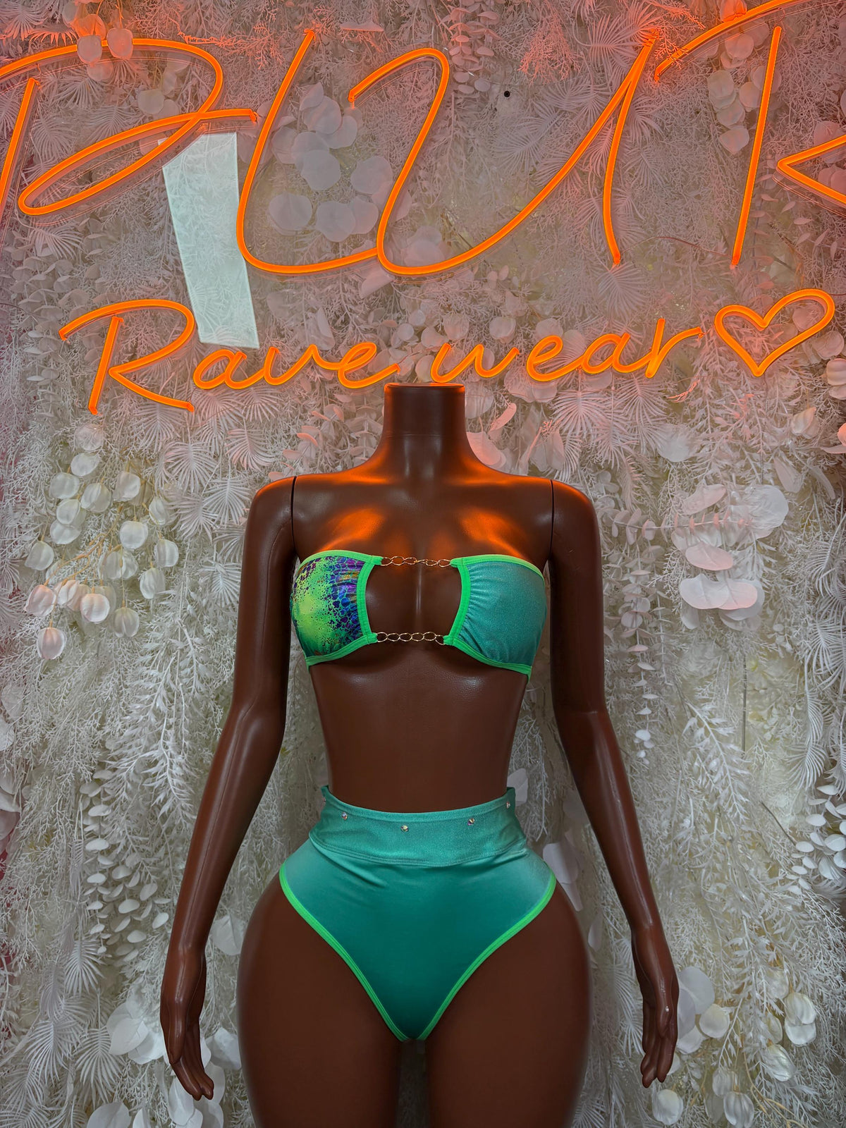 Bikini Multicolor Two-Piece – Summer Festival & Rave Wear Exotic Dancewear