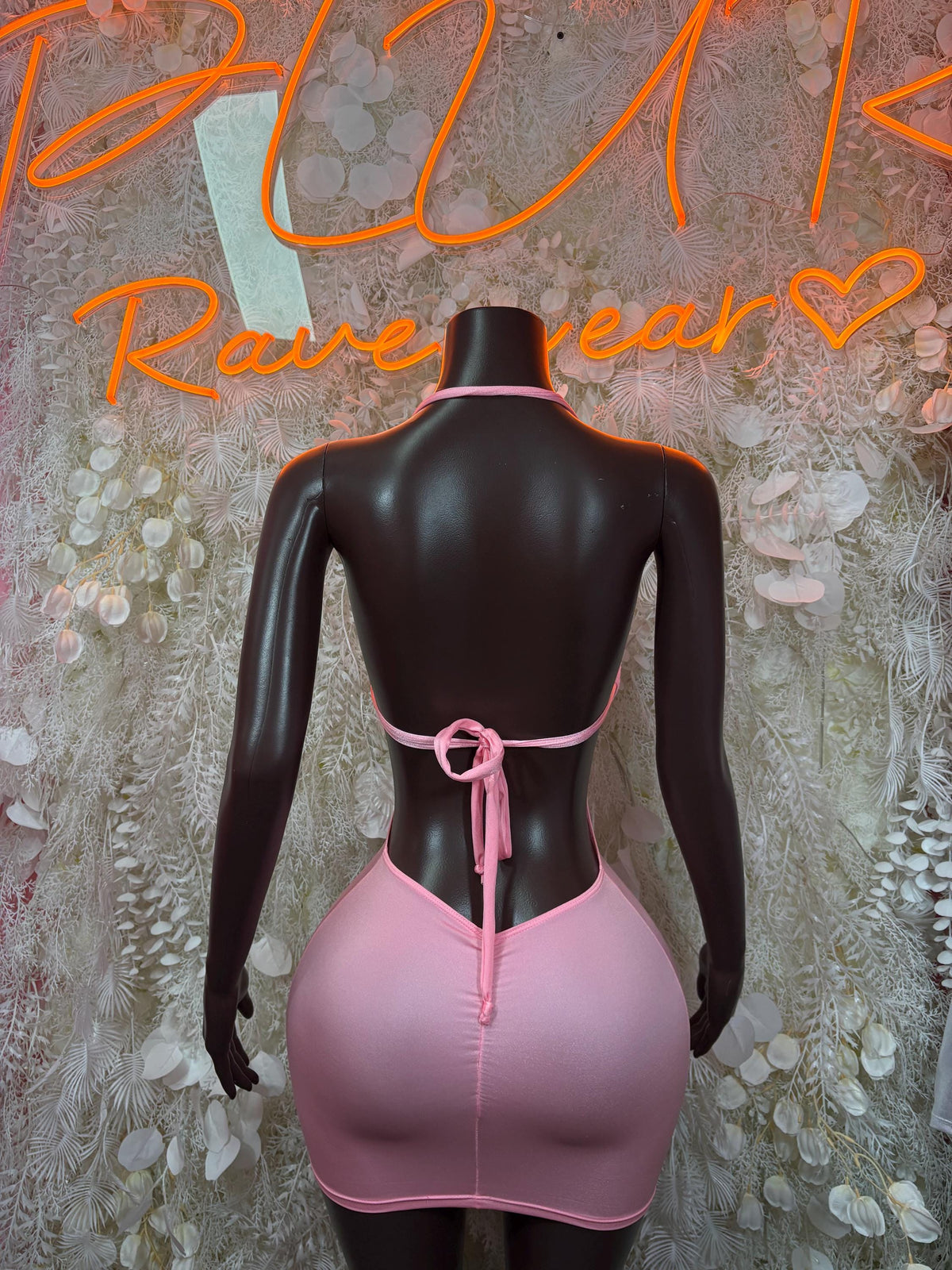 Pink Festival Dress - Exotic Dancewear Rave Outfit, Pole Dance Costume Clubwear - image 2