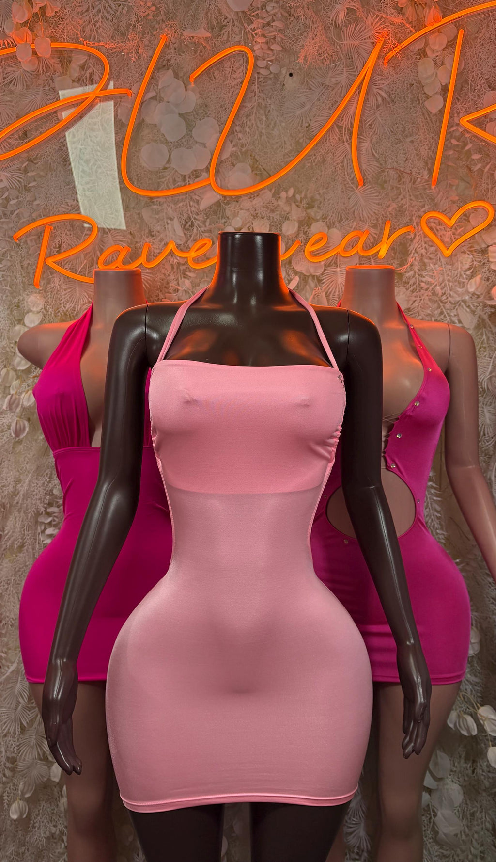 Pink Festival Dress - Exotic Dancewear Rave Outfit, Pole Dance Costume Clubwear - image 3