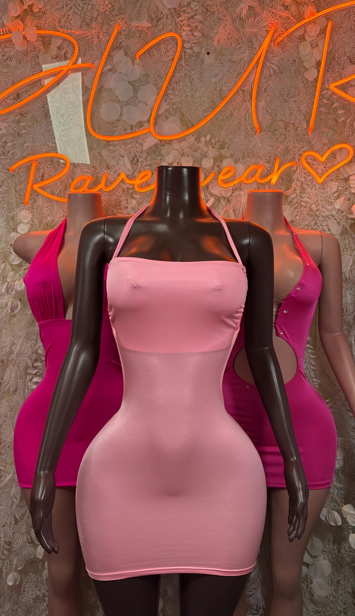 Pink Festival Dress - Exotic Dancewear Rave Outfit, Pole Dance Costume Clubwear - image 3