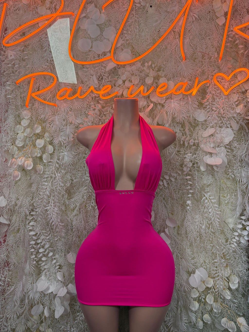 Pink Festival Dress - Exotic Dancewear Rave Outfit, Pole Dance Costume Clubwear
