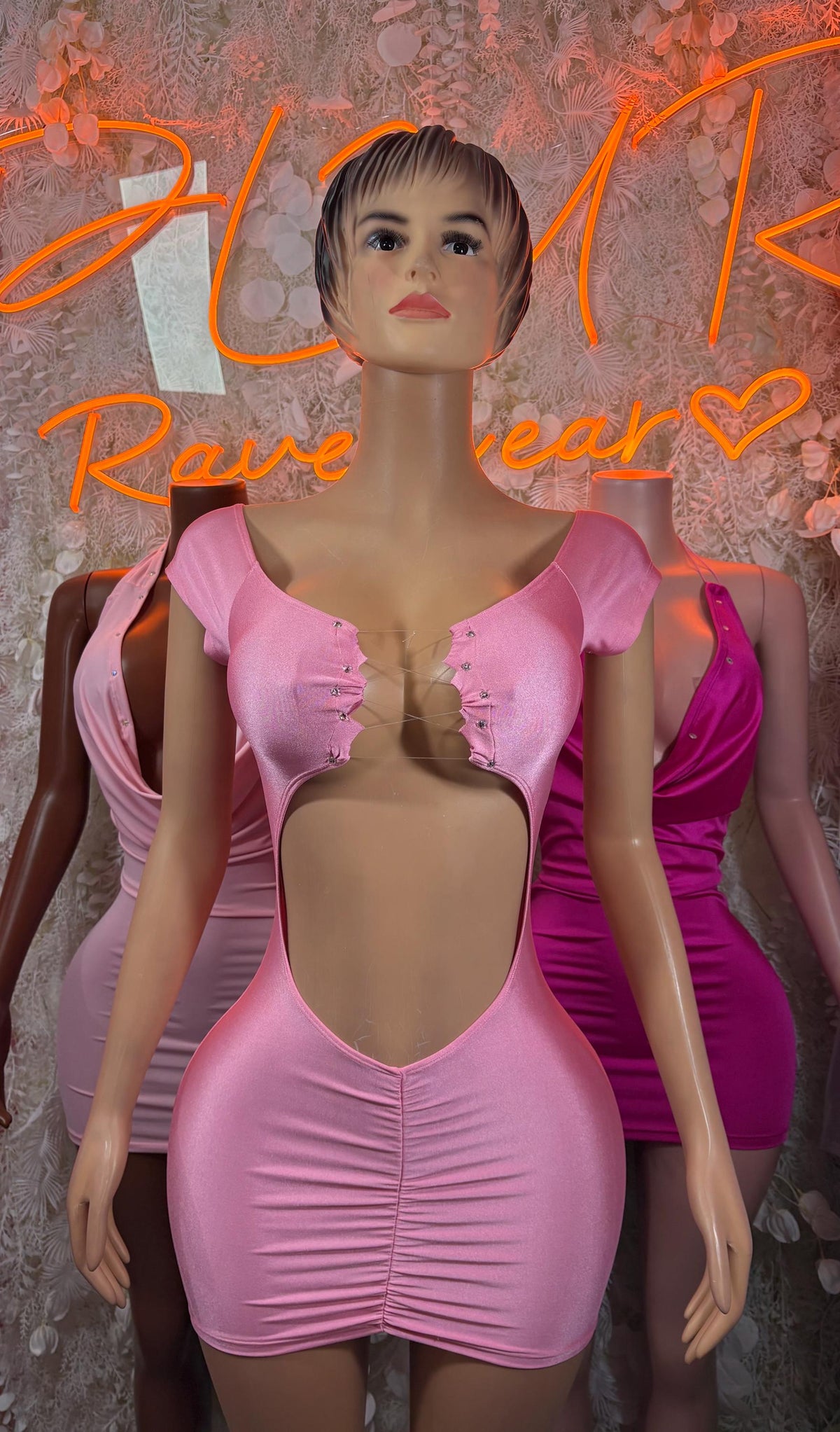 Baby Pink Dress - Exotic Dancewear Rave Outfit, Pole Dance Costume Clubwear - image 3