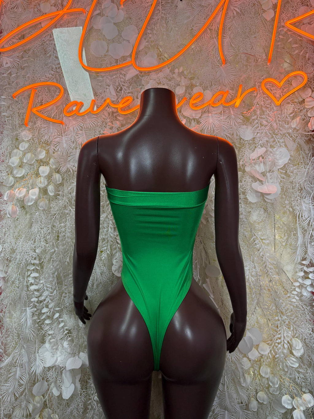 St Patrick’s Day Green Bottlegirl Bodysuit, Festival Rave Outfit - image 2