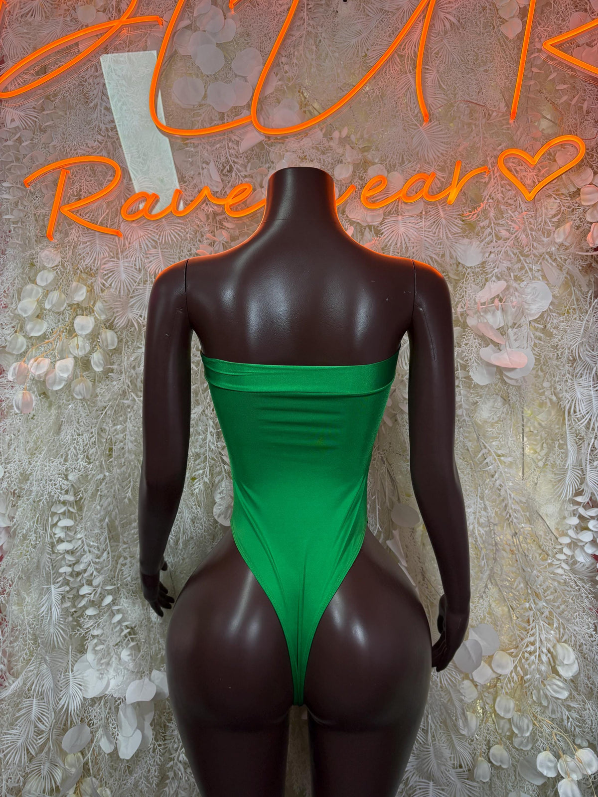 St Patrick’s Day Green Bottlegirl Bodysuit, Festival Rave Outfit - image 2