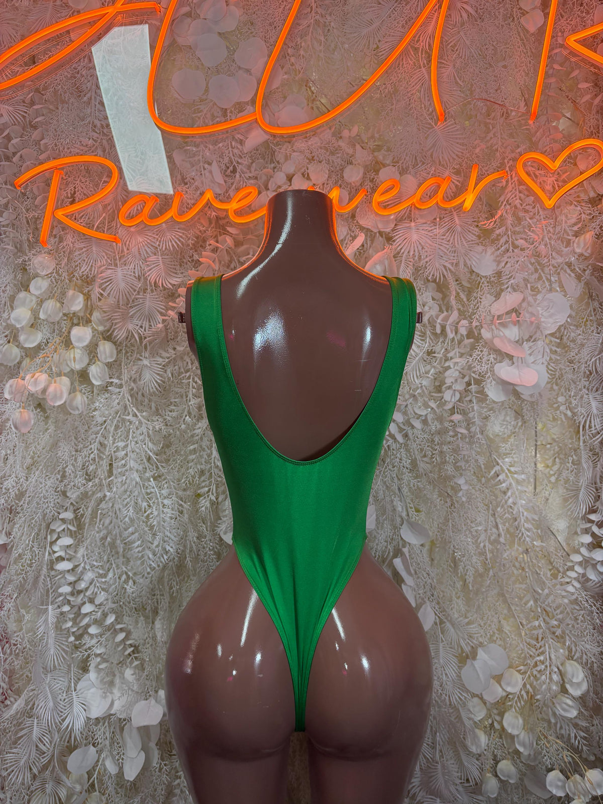 St Patrick’s Day Green Bottlegirl Bodysuit, Festival Rave Outfit - image 2