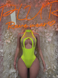 Rave Bodysuit One-Piece Bodysuit - Neon Exotic Dancewear for Performers, Raves, & Festival Clothing