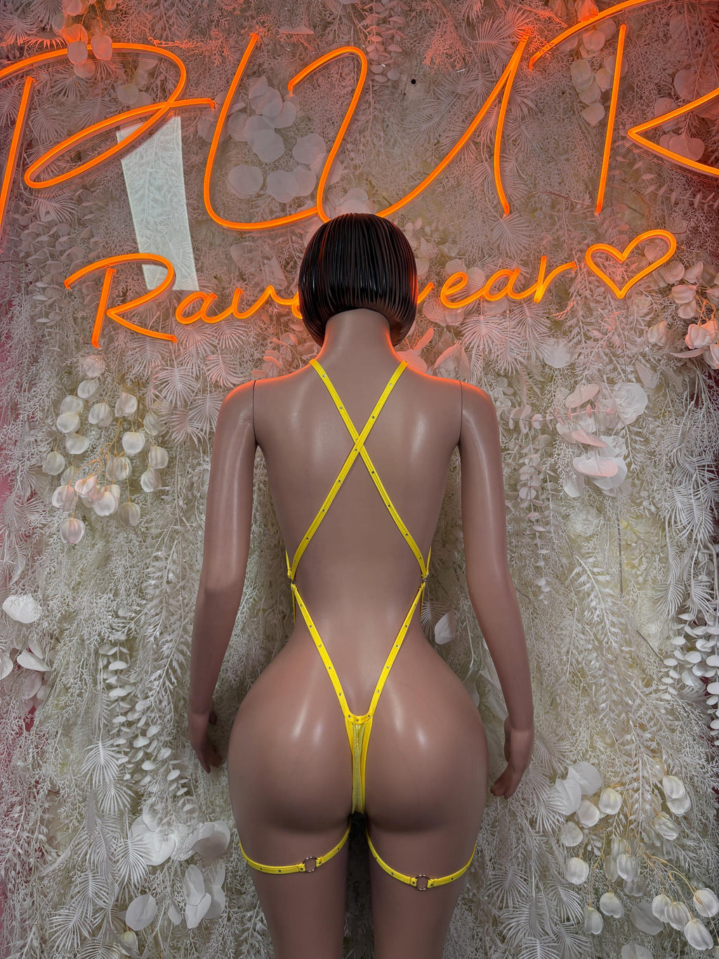 Rave Clothing Yellow Metallic Bodysuit - Exotic Dancewear for Performers, Raves, & Festival Clothing - image 2