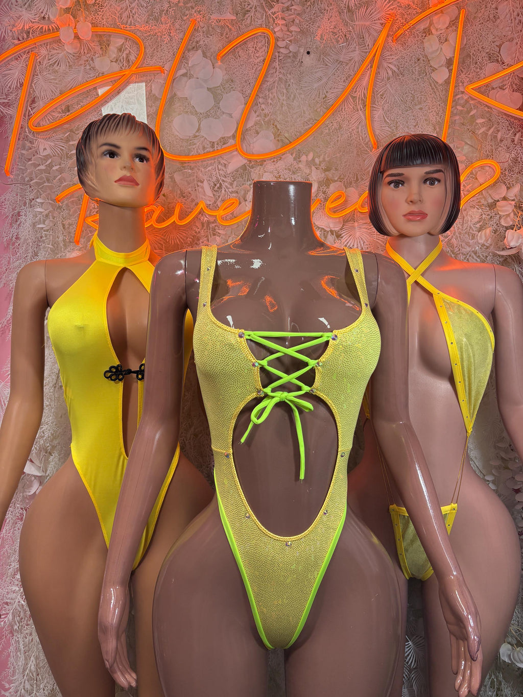 Bottlegirl Yellow Metallic Bodysuit - Exotic Dancewear for Performers, Raves, & Festival Clothing - image 3