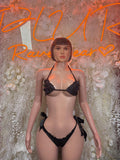 Festival Bikini Set Black Exotic Dancewear Ravewear Clubwear