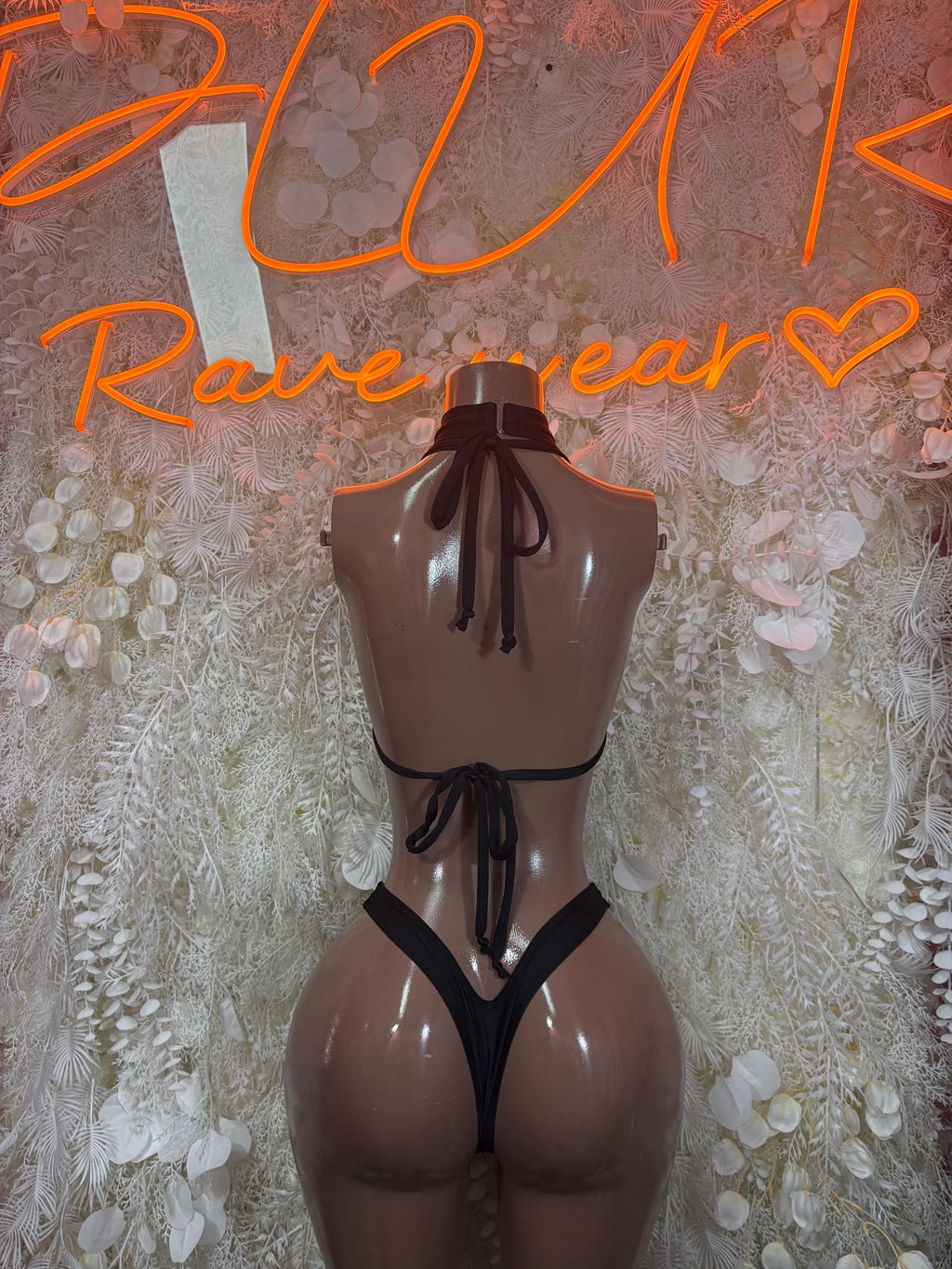 Festival Bikini Set Black Exotic Dancewear Ravewear Clubwear - image 2