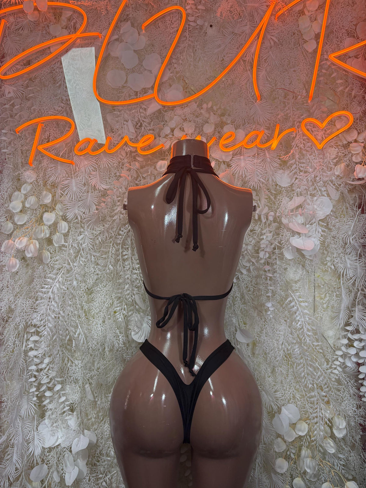 Festival Bikini Set Black Exotic Dancewear Ravewear Clubwear - image 2