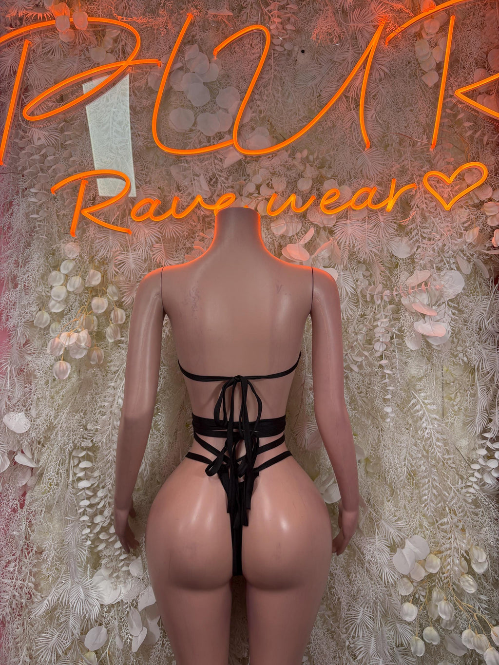 Rave Outfit - Two Piece Black Bodysuit Festival Outfit Dancewear, Party Clubwear - image 2