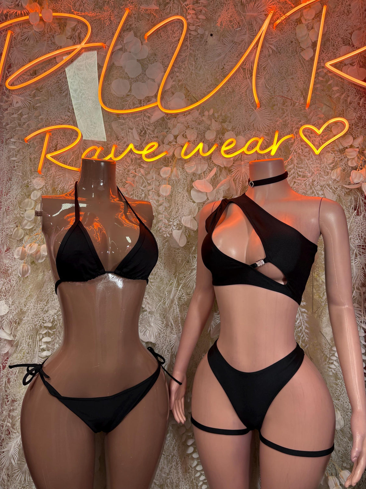 Black Two Piece Set Festival Outfit Dancewear Clubwear - image 3
