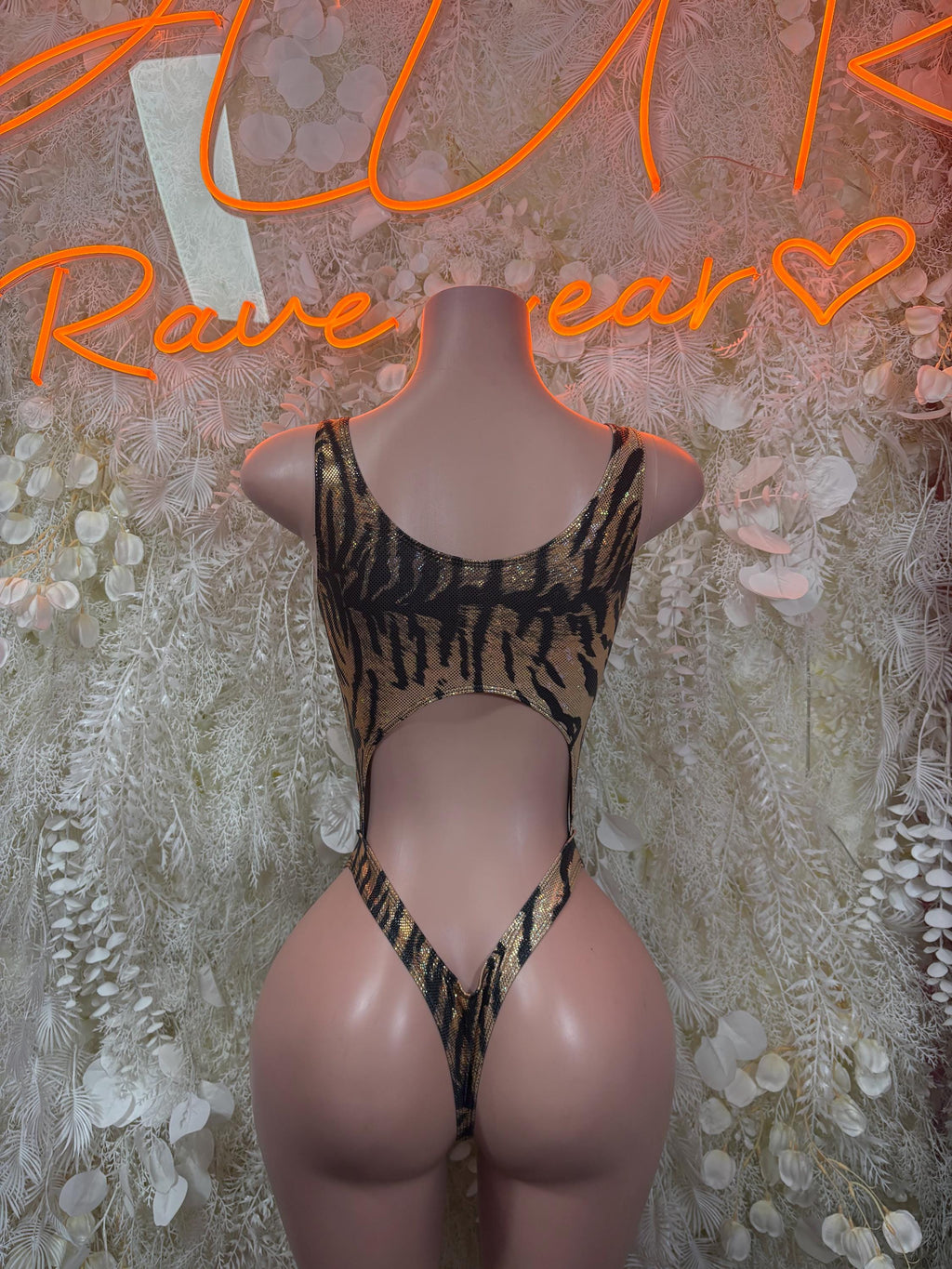Tiger Print Bodysuit- Ravewear - Sexy Festival Outfit, Clubwear, Performance Costume - image 3