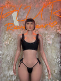Rave Outfits Black Bikini Two Piece Festival Rave Outfit Clubwear Dancewear