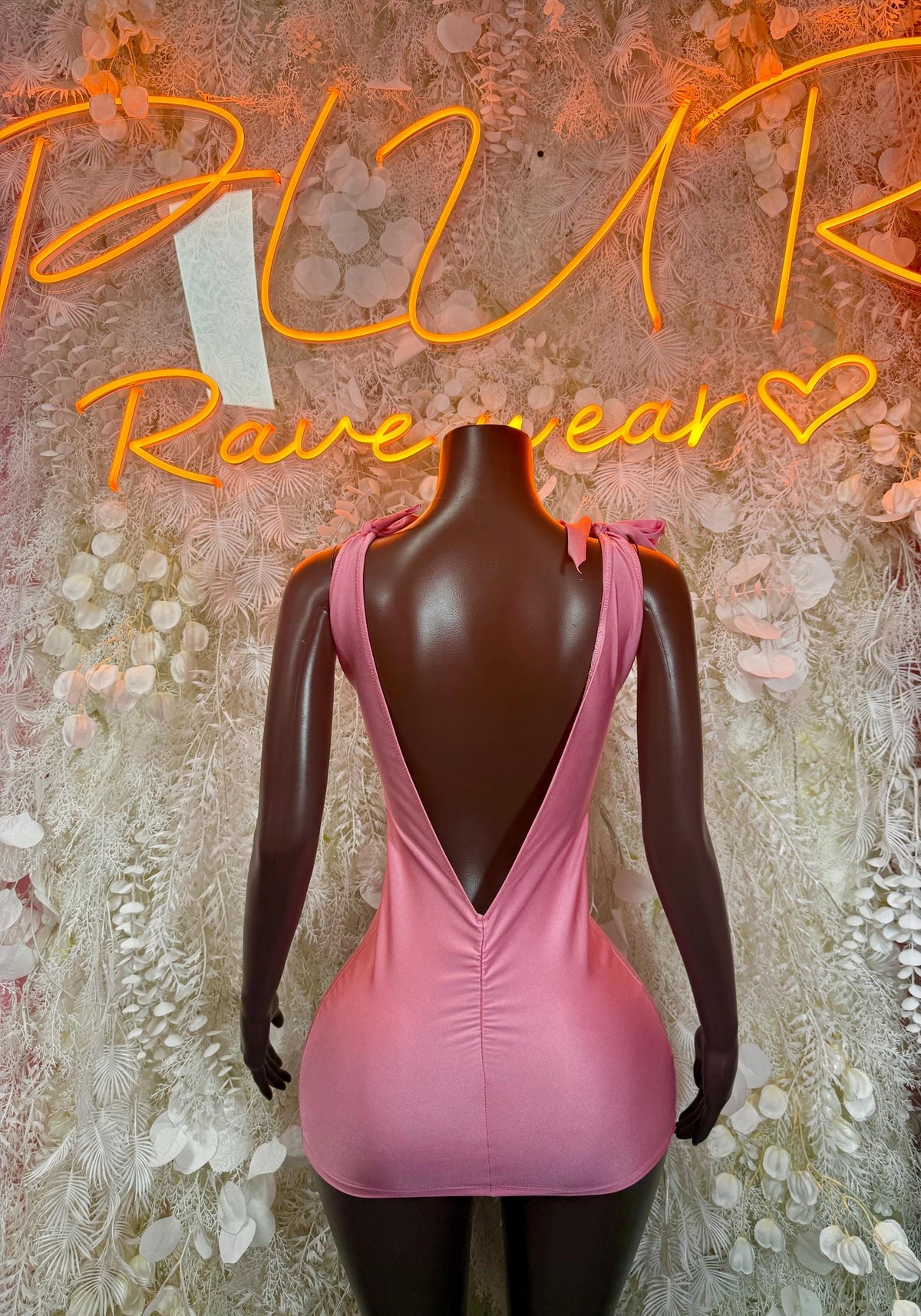 Bartender Pink Mini Dress Women - Exotic Dancewear Clubwear Party Bodycon Club Night Out Dress - image 2