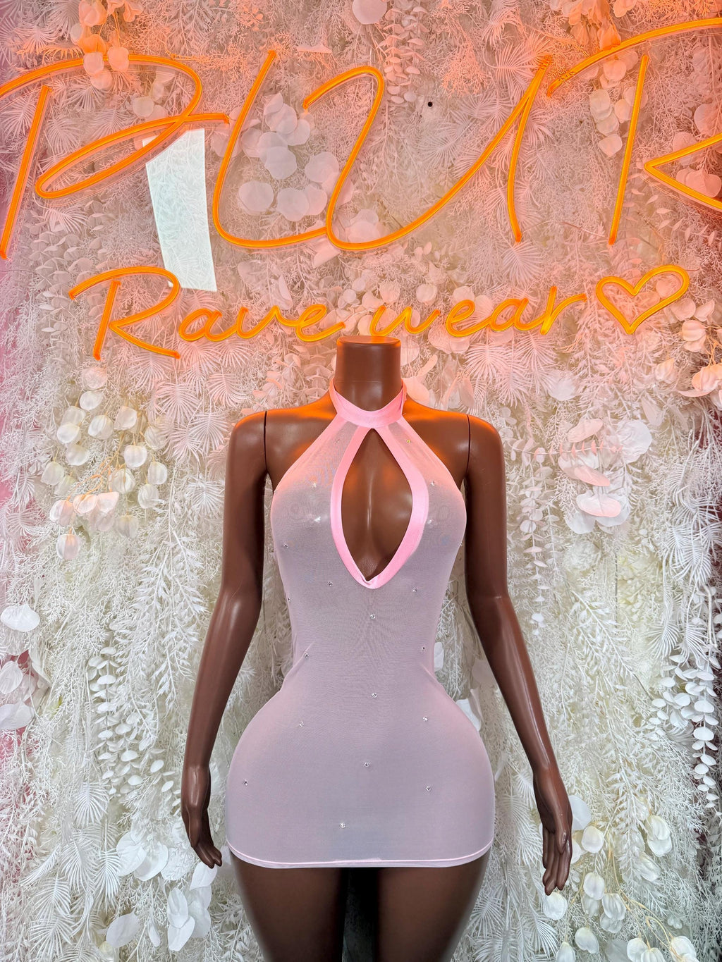 Bartender Pink Mini Dress Women - Exotic Dancewear Clubwear Party Bodycon Club Night Out Dress