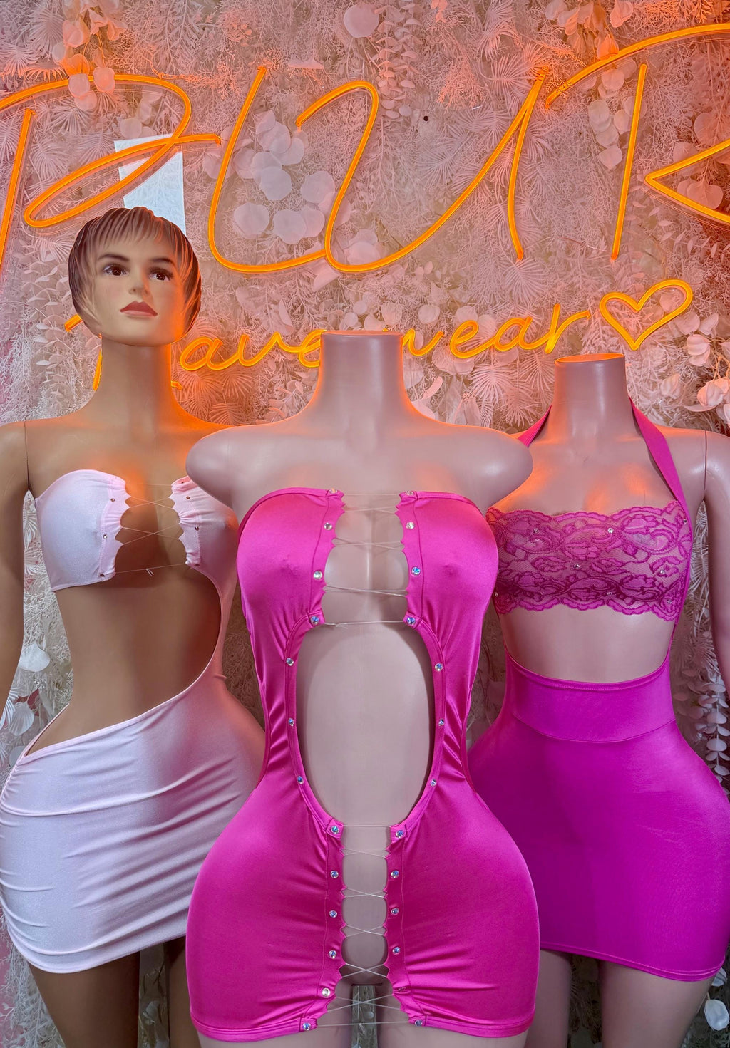 Pink Mini Dress Women - Exotic Dancewear Clubwear Party Bodycon Club Night Out Dress - image 3