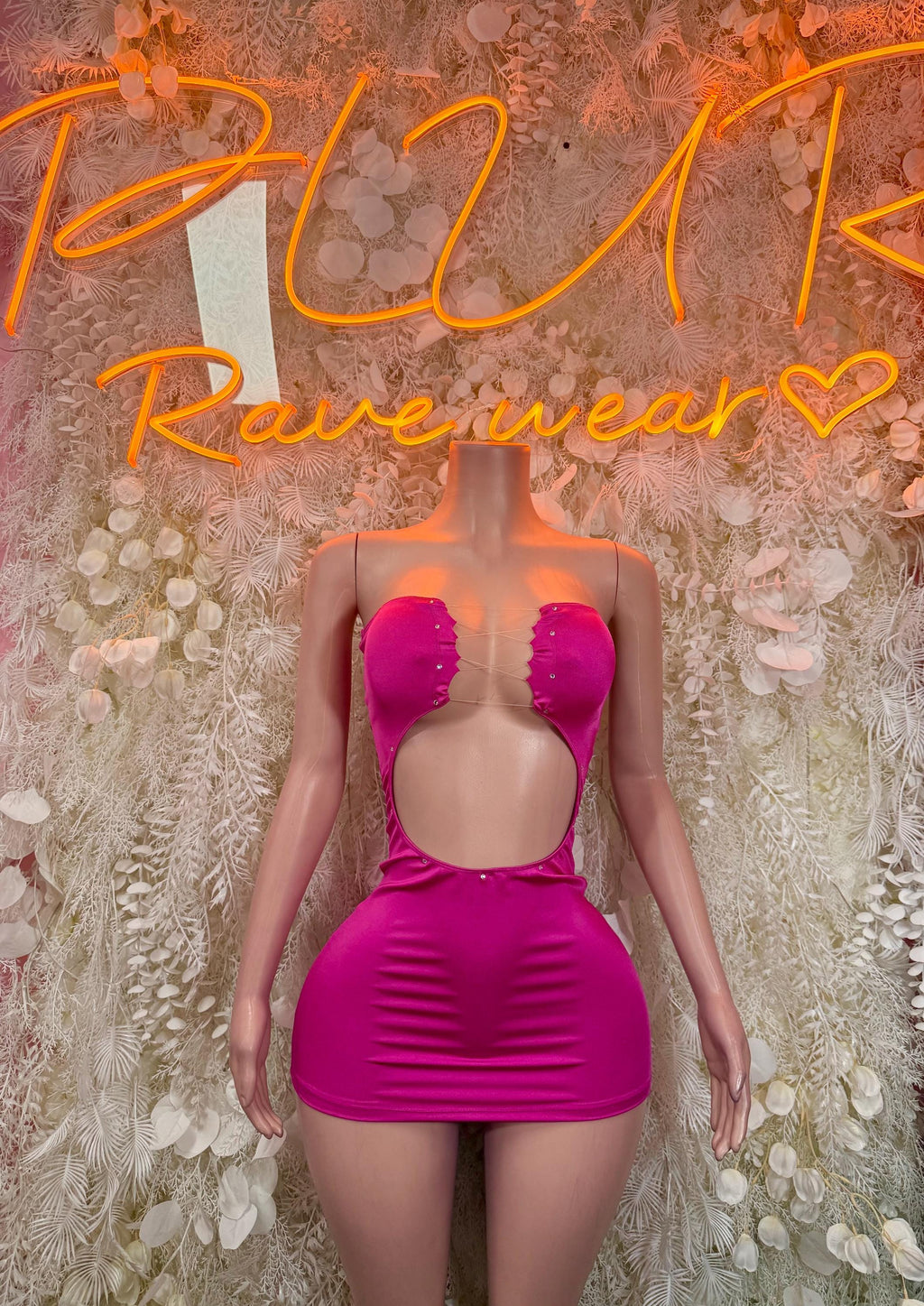 Pink Mini Dress Women - Exotic Dancewear Clubwear Party Bodycon Club Night Out Dress