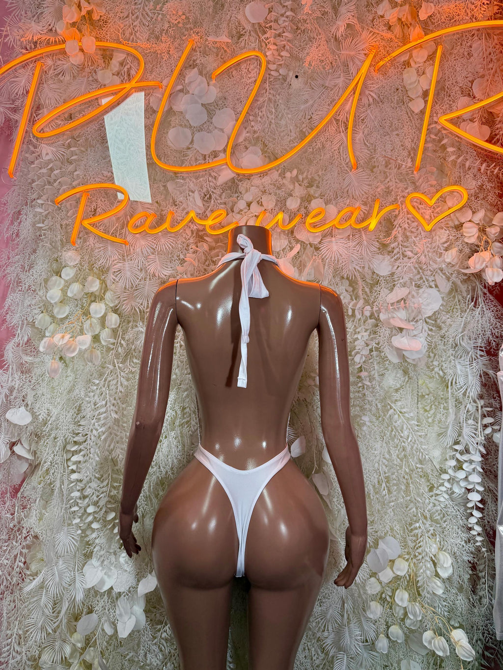 Bottlegirl White Bodysuit - Bartender Uniform, VIP Bottle Service, Rave Outfit Club Party Festival - image 2