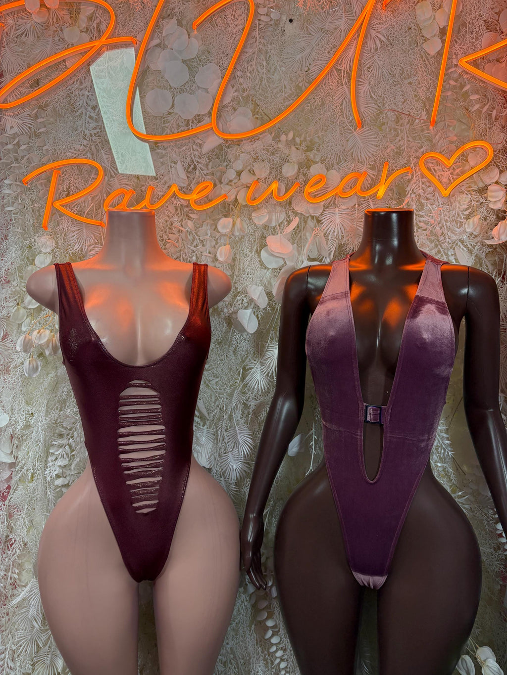 Burgundy Festival Bodysuit Women - Rave Outfit Exotic Dancewear Clubwear Bottle Girl Bodysuit - image 3