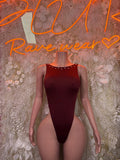 Burgundy Festival Bodysuit Women - Rave Outfit Exotic Dancewear Clubwear Bottle Girl Bodysuit