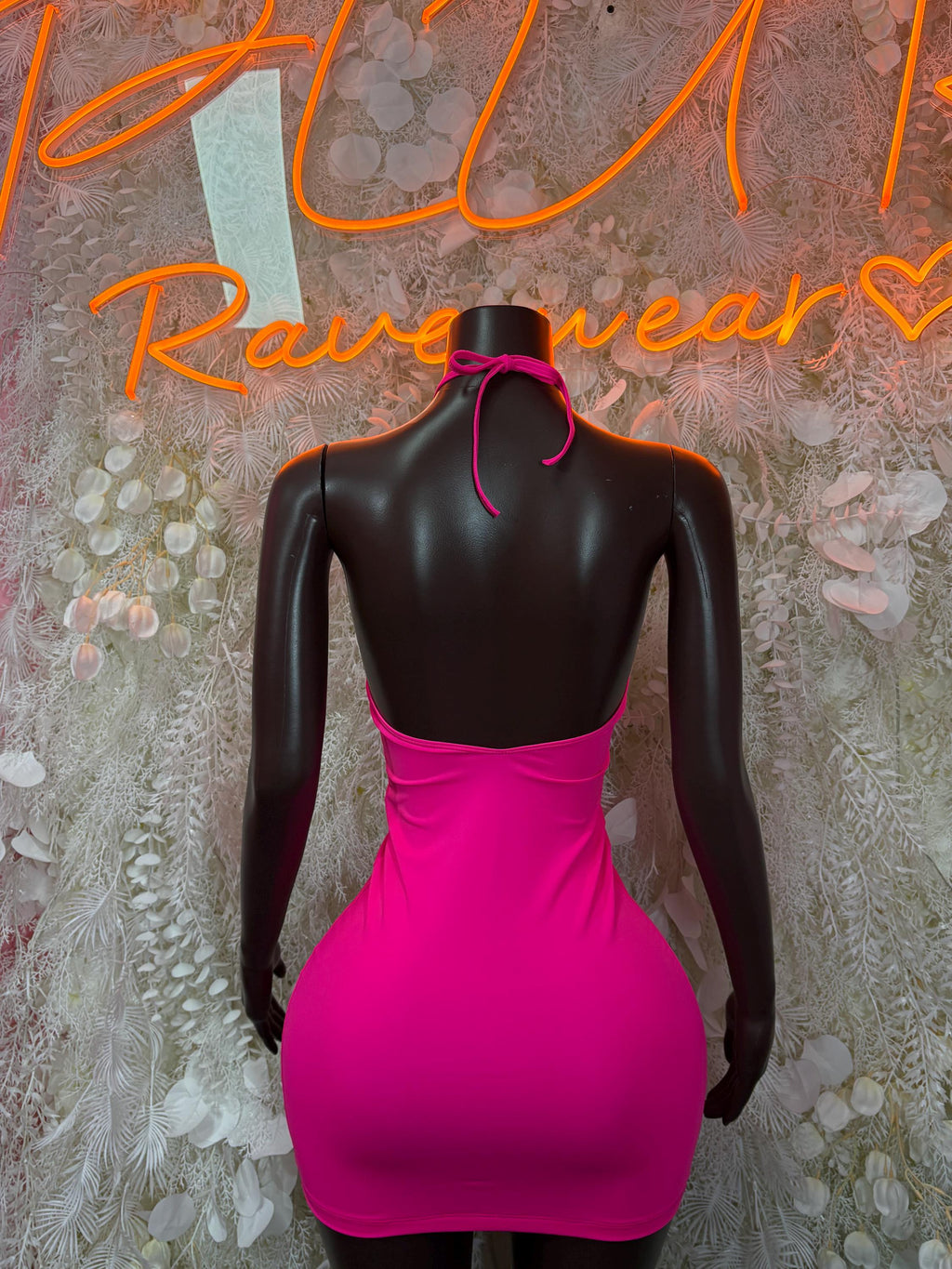 Pink Mini Dress Women - Exotic Dancewear Clubwear Party Bodycon Club Night Out Dress - image 2