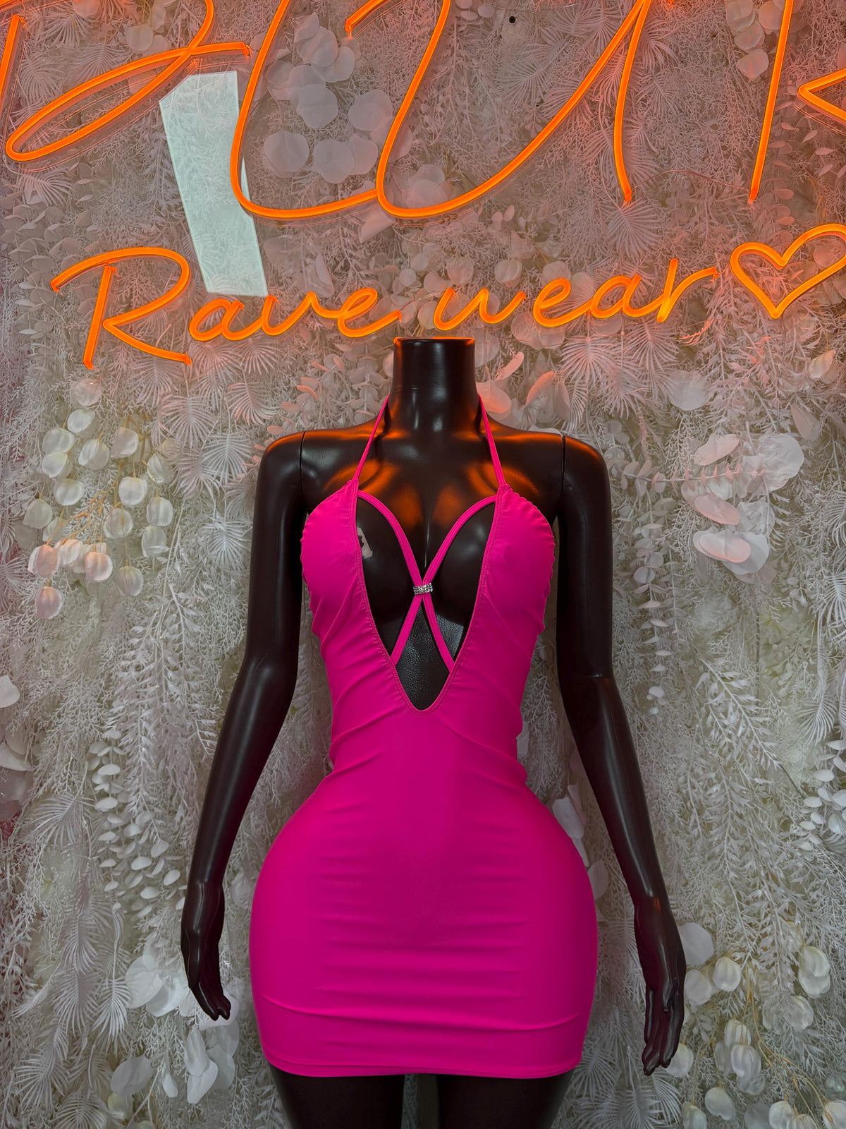 Pink Mini Dress Women - Exotic Dancewear Clubwear Party Bodycon Club Night Out Dress