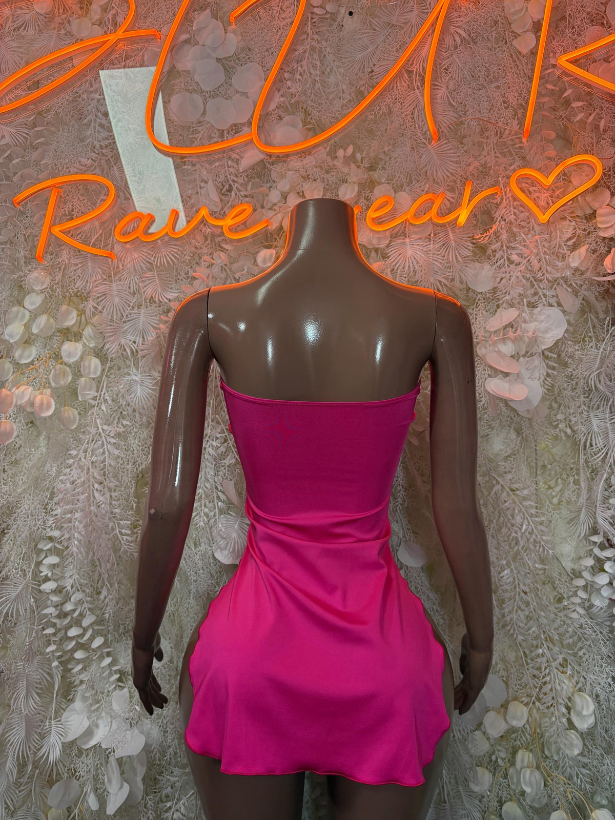 Pink Mini Dress Women - Exotic Dancewear Clubwear Party Bodycon Club Night Out Dress - image 2