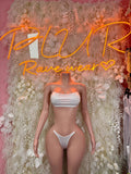 Bartender Outfit White Bikini - Bottle Service Outfit, Rave Festival Clubwear Two Piece Dancewear