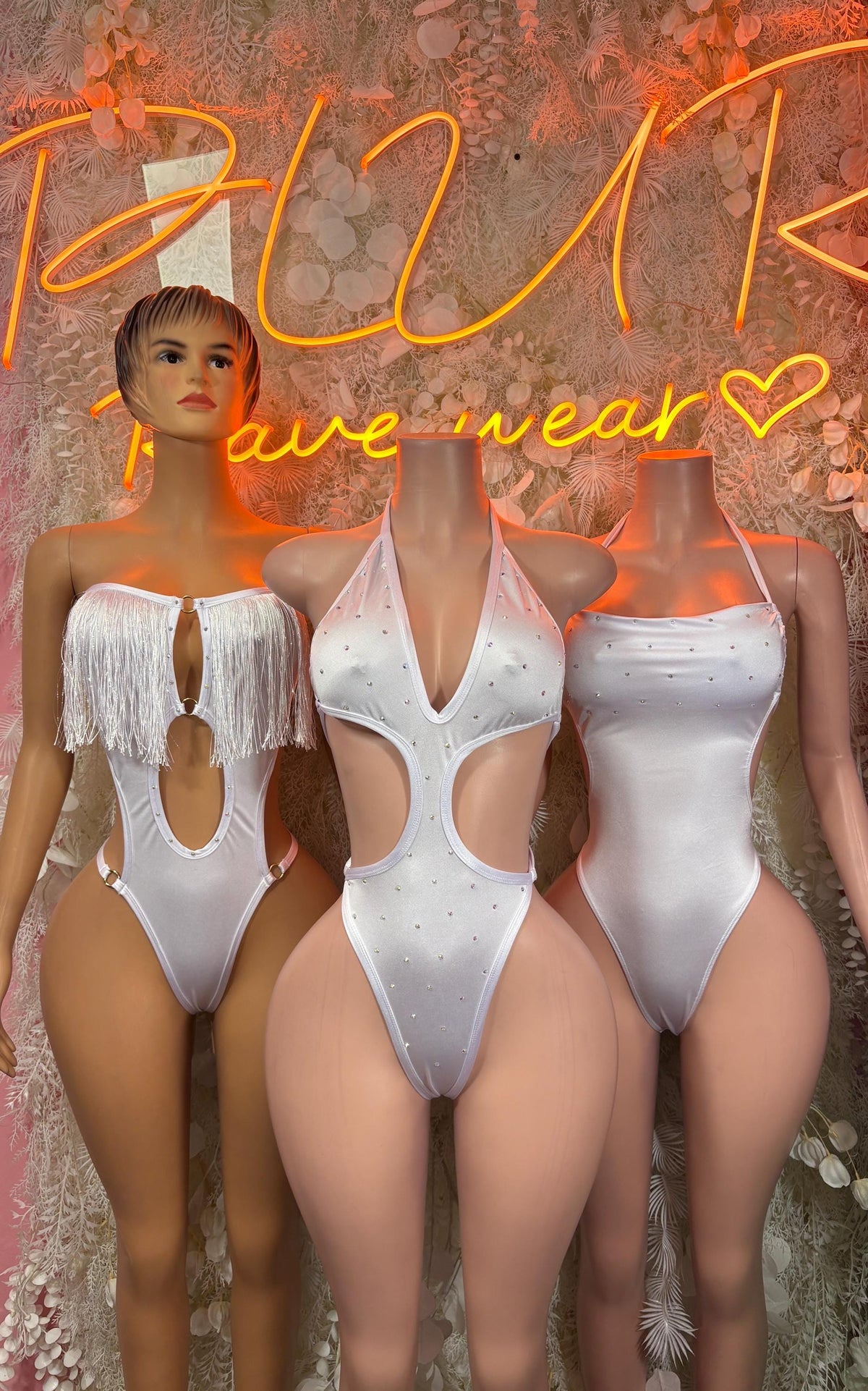 White Festival Bodysuit One Piece Dancewear Rave Wear Festival Outfit - image 3