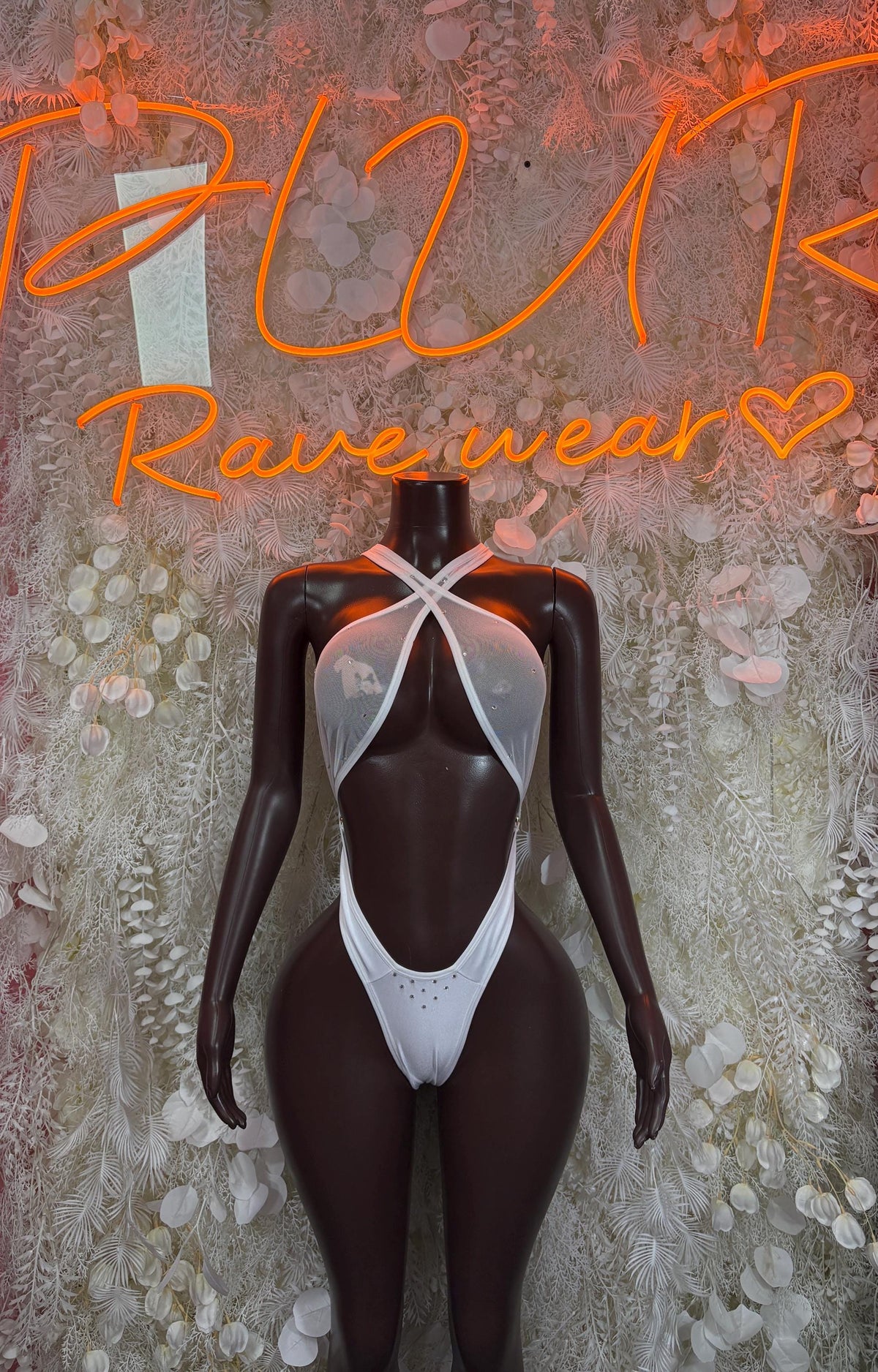 White Bodysuit One Piece Dancewear Rave Wear Festival Outfit Clubwear Women’s Clothing