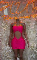 Bartenders Pink Dress Rave Festival Outfit Women - Bartenders Clubwear Bottle Girl Ravewear