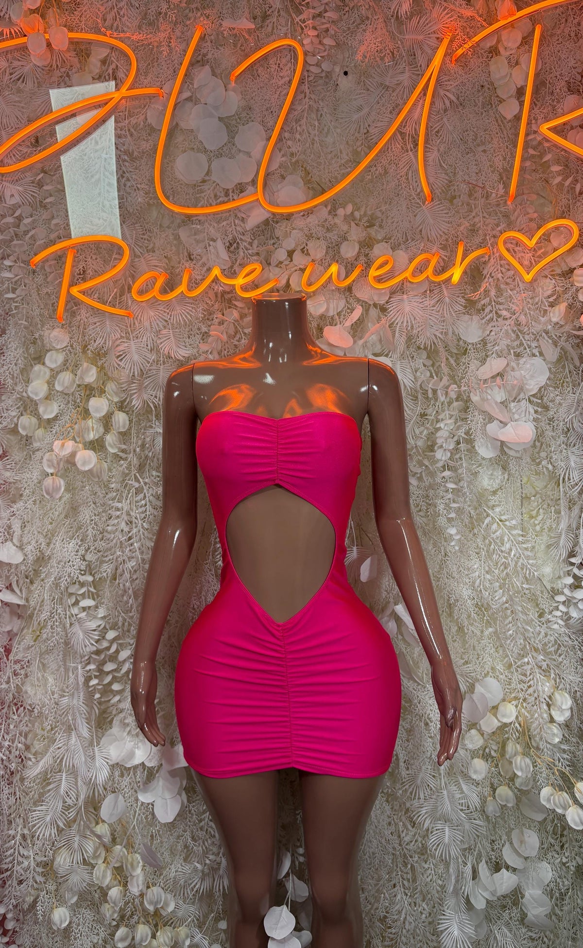 Bartenders Pink Dress Rave Festival Outfit Women - Bartenders Clubwear Bottle Girl Ravewear