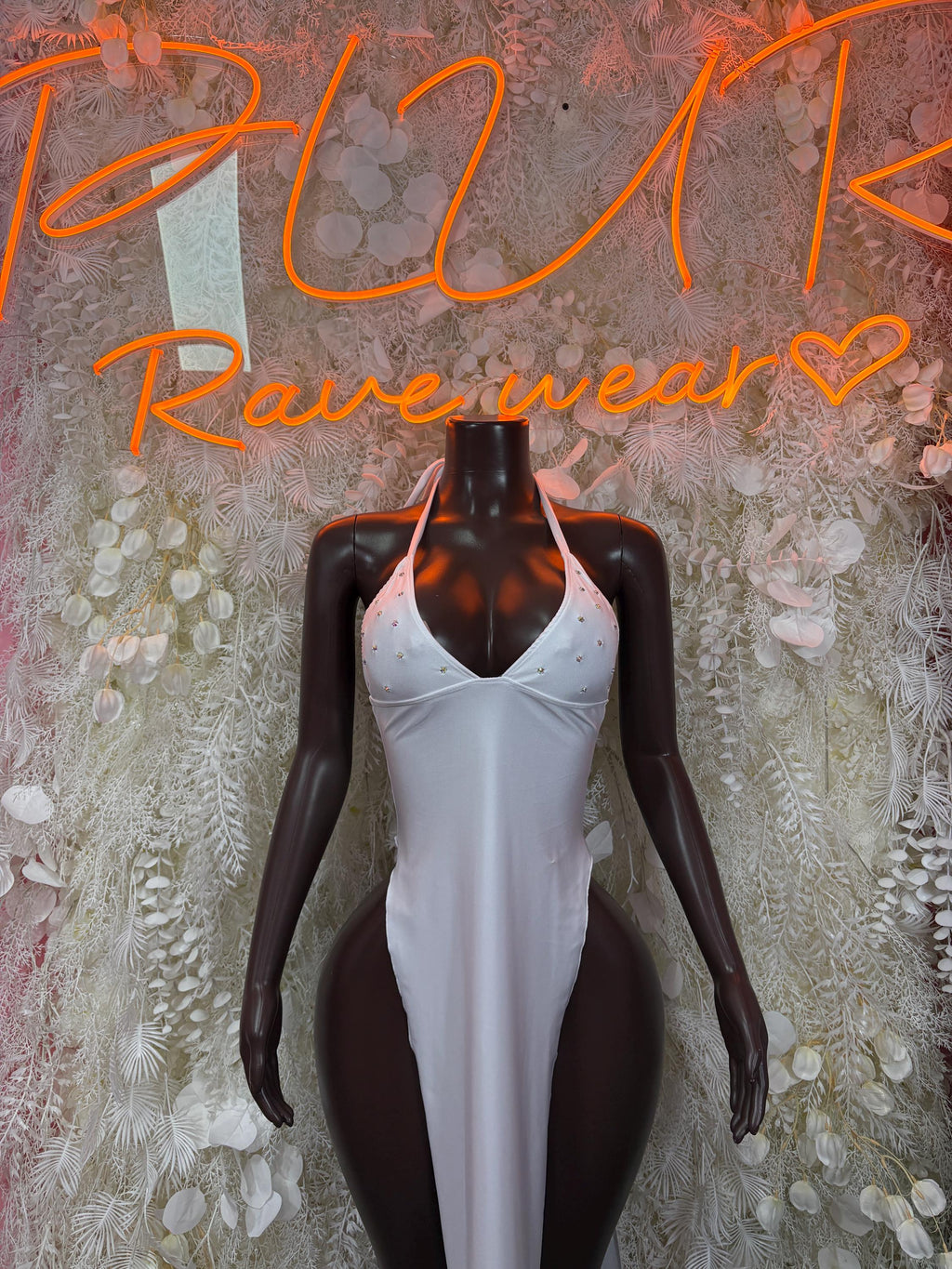 Exotic Dancewear White Gown for Women - Elegant, Date Night Dress, Formal Evening Maxi