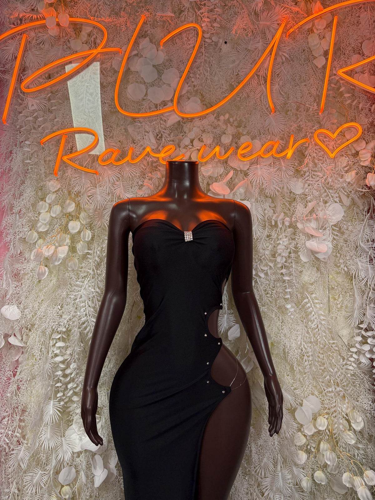 Exotic Dancewear Black Gown for Women - Elegant, Date Night Dress, Formal Evening Maxi
