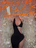 Women’s Dancewear Black Gown - Elegant, Date Night Dress, Formal Evening Maxi