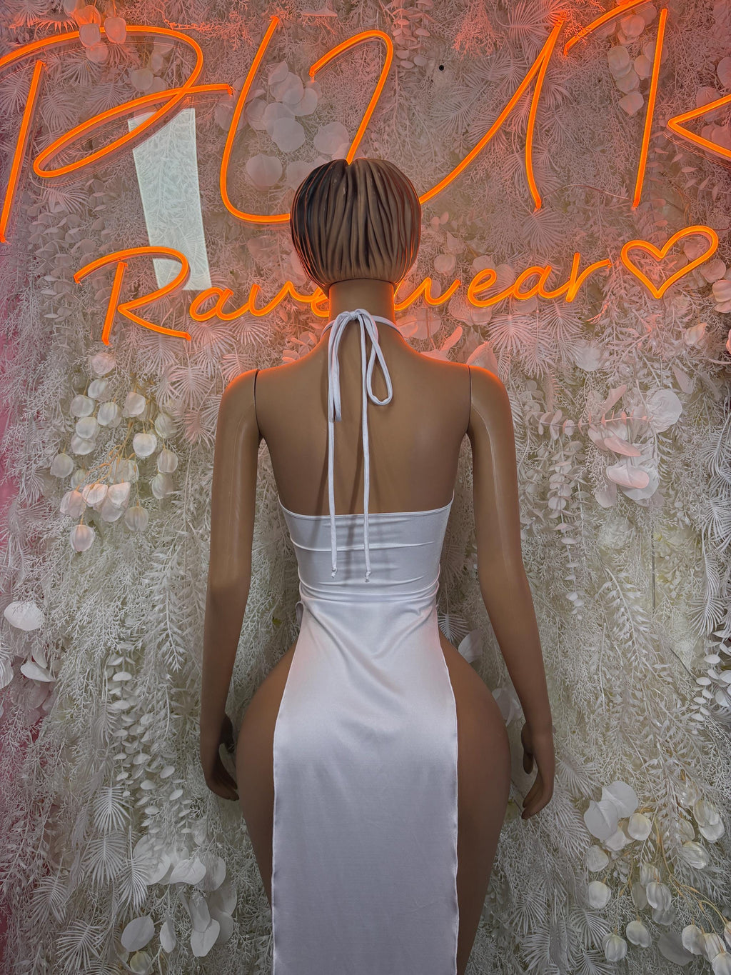 White Flowy Gown for Women - Elegant Dancewear, Date Night Dress, Formal Evening Maxi - image 2