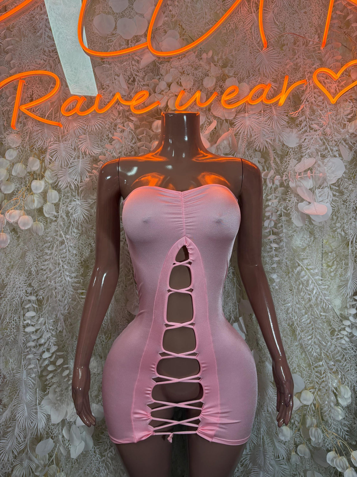Baby Pink Dress Dancewear Rave Wear Festival Outfit Clubwear Women’s Clothing