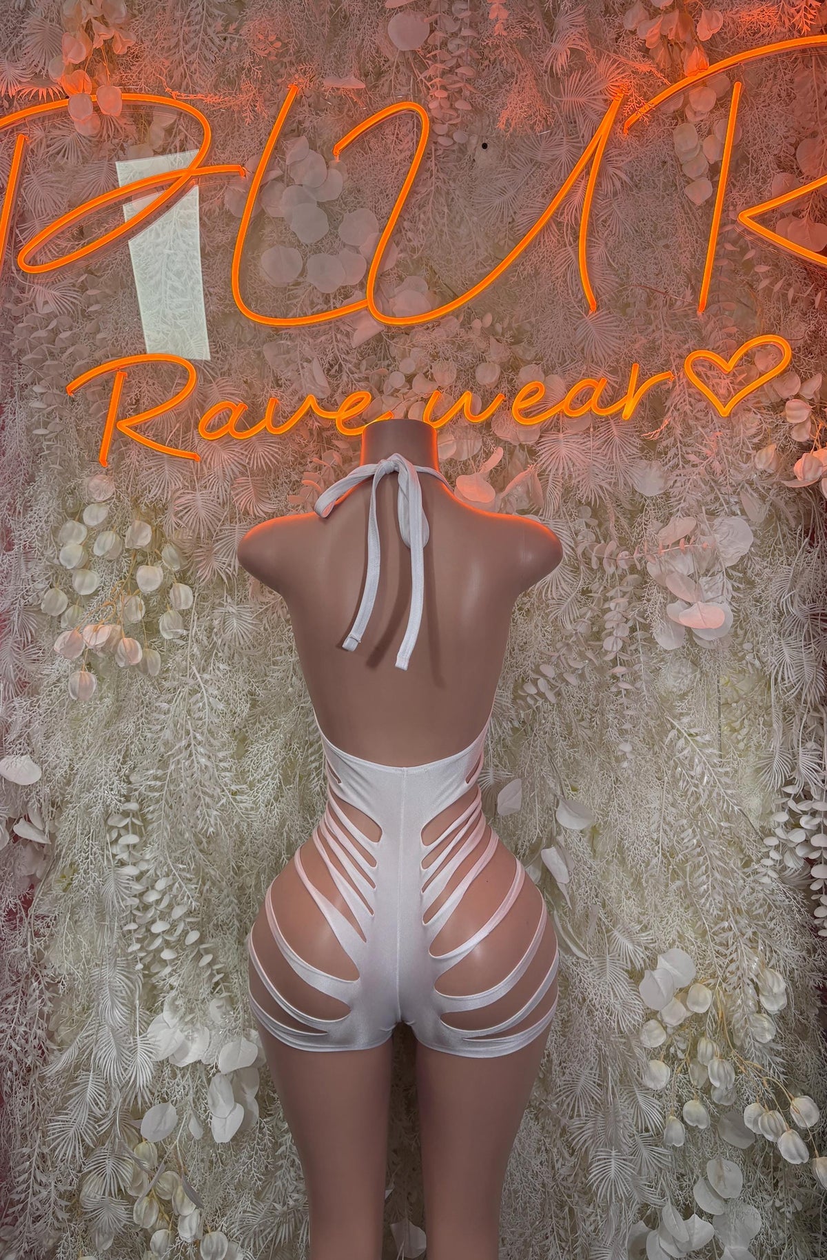 White Bodysuit Women | Sexy Rave Festival Outfit, Bottle Service Clubwear, One Piece Dancewear for Strippers & Festival Goers
