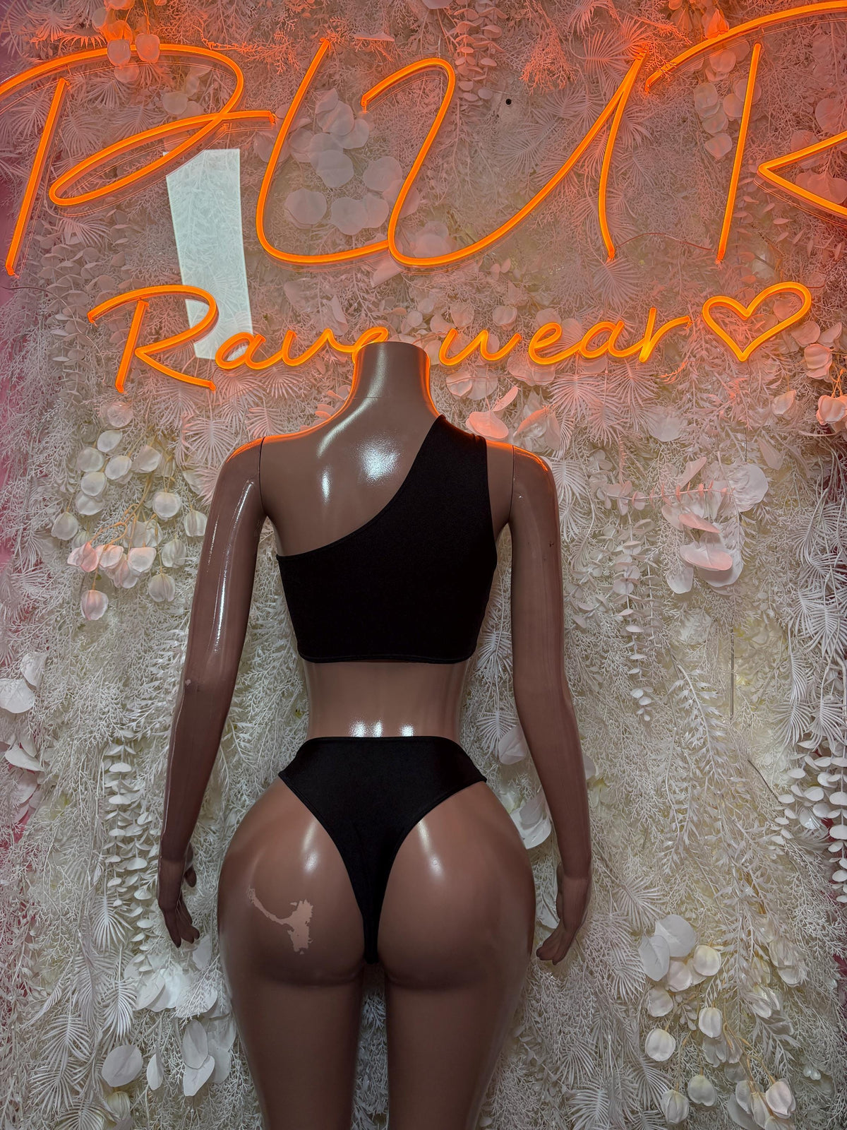 Festival Clothing Black Two Piece Set Rave Outfit Clubwear Bartender Outfit - image 2