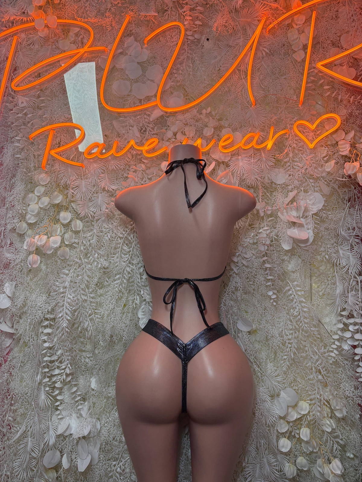 Festival Clothing Black Two Piece Set Rave Outfit Clubwear Bartender Outfit - image 2