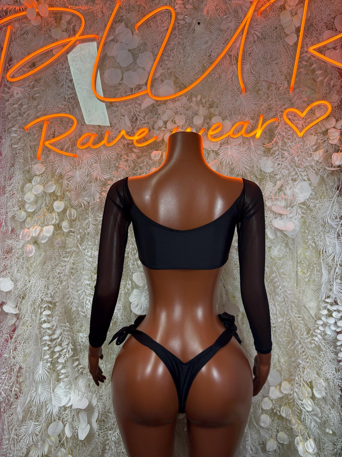 Ravewear Black Two Piece Set Festival Outfit Clubwear Bartender Outfit - image 2