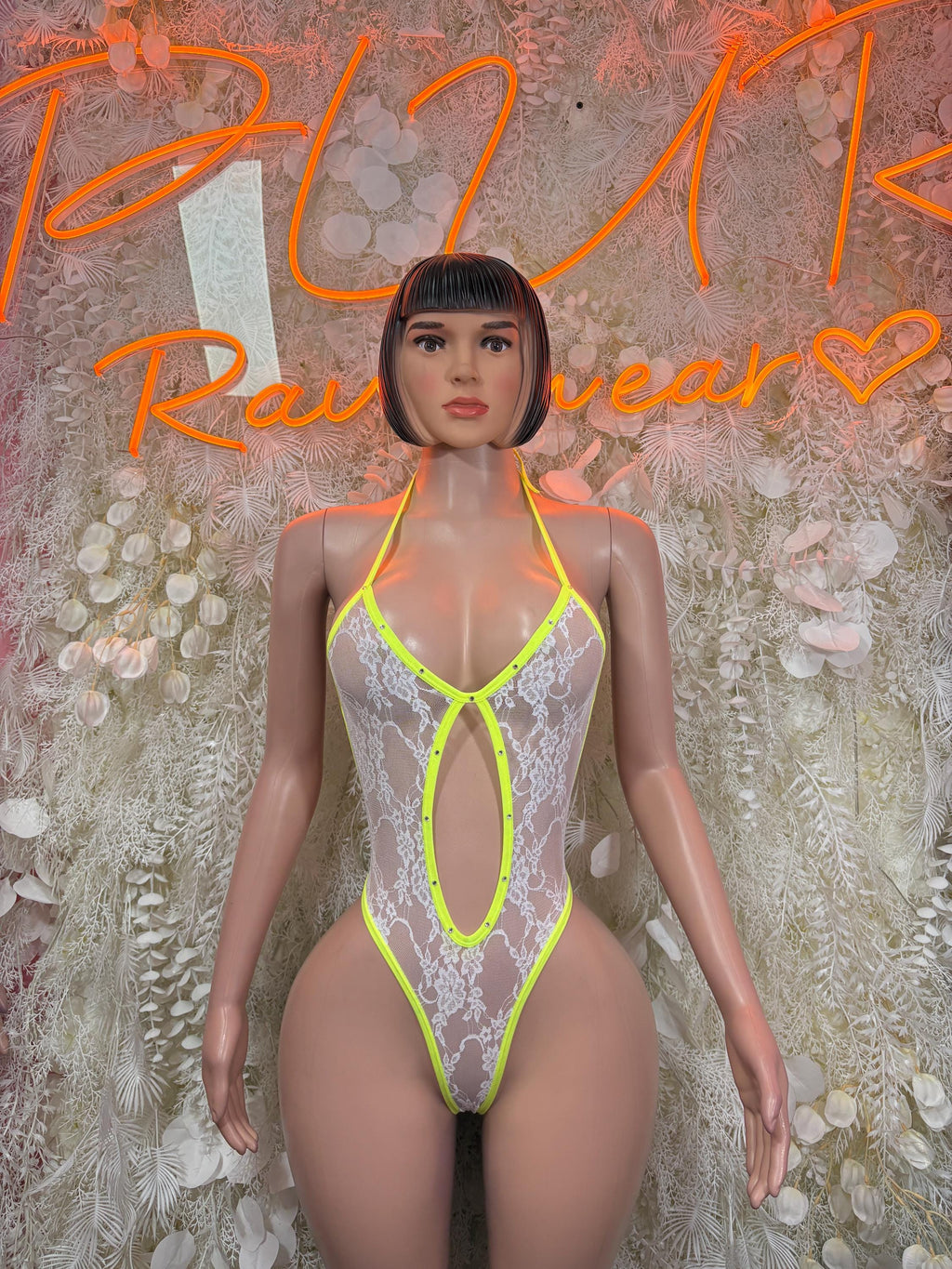 Festival Outfit One-Piece Bodysuit - Neon Green | Exotic Dancewear for Performers, Raves, & Festival Clothing