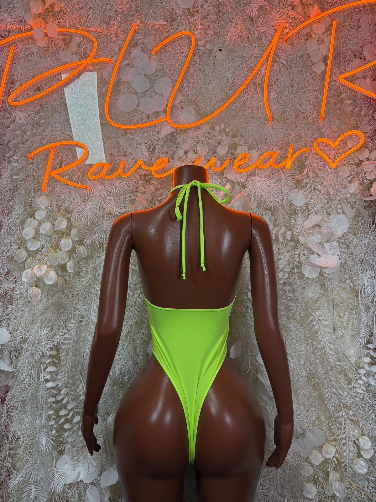 Festival One-Piece Bodysuit - Neon Green | Exotic Dancewear for Performers, Raves, & Festival Clothing - image 2