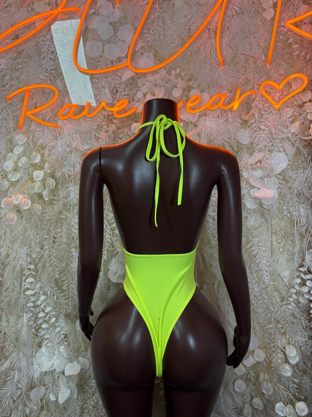 Rave One-Piece Bodysuit - Neon Green | Exotic Dancewear for Performers, Raves, & Festival Clothing - image 2